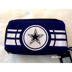 NWT-NFL LICENSED DALLAS COWBOYS Curve Zip Organizer Wallet Wristlet #8669978931